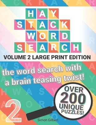 bokomslag Haystack Wordsearch (LARGE PRINT): Volume 2 - the word search with a brain teasing twist!