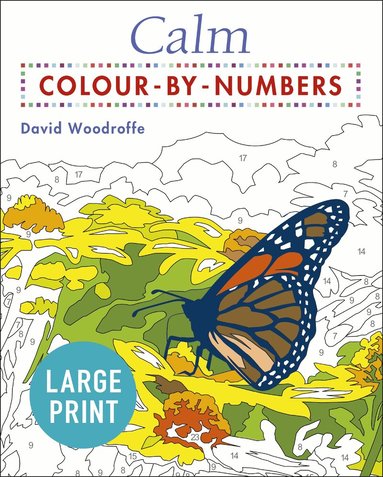 David Woodroffe - Large Print Calm Colour-by-Numbers, Häftad