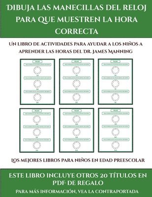 bokomslag Los mejores libros para ninos en edad preescolar (Dibuja las manecillas del reloj para que muestren la hora correcta)