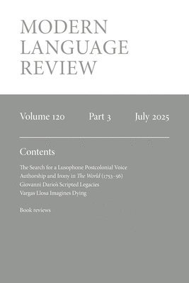 bokomslag Modern Language Review (120.3) July 2025
