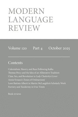 Duncan Wheeler - Modern Language Review (120.4) October 2025, Häftad