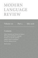 Duncan Wheeler - Modern Language Review (121.3) July 2026, Häftad