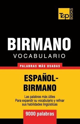 bokomslag Vocabulario Espaol-Birmano - 9000 palabras ms usadas