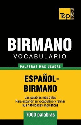 bokomslag Vocabulario Espaol-Birmano - 7000 palabras ms usadas