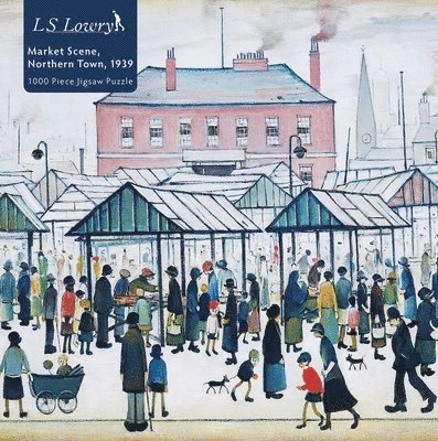 Adult Jigsaw Puzzle L.S. Lowry: Market Scene, Northern Town, 1939: 1000-Piece Jigsaw Puzzles 1