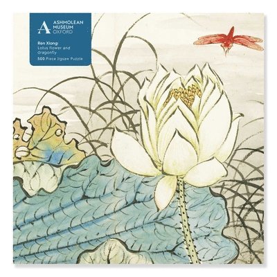 Adult Jigsaw Puzzle Ashmolean: Ren Xiong: Lotus Flower and Dragonfly (500 Pieces): 500-Piece Jigsaw Puzzles 1