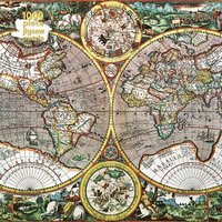 bokomslag Adult Jigsaw Puzzle Pieter Van Den Keere: Antique Map of the World: 1000-Piece Jigsaw Puzzles