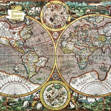 bokomslag Adult Jigsaw Puzzle Pieter van den Keere: Antique Map of the World