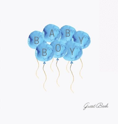 Boy baby shower guest book (Hardback) 1