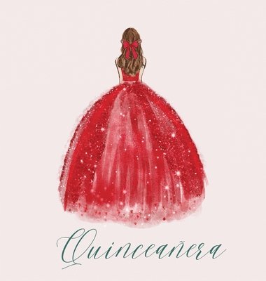Quinceanera Guest Book with red dress (hardback) 1