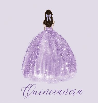 Quinceanera Guest Book with purple dress (hardback) 1