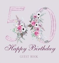 bokomslag Happy 50th birthday guest book (hardback)
