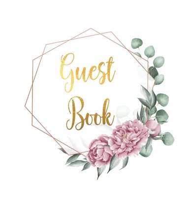 Guest Book for visitors and guests to sign at a party, wedding, baby or bridal shower (hardback) 1