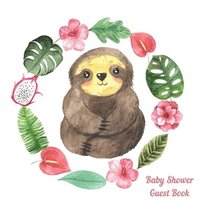 bokomslag Sloth Baby Shower guest book