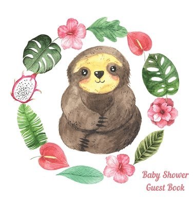 bokomslag Sloth Baby Shower guest book