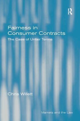 Chris Willett - Fairness in Consumer Contracts, Inbunden
