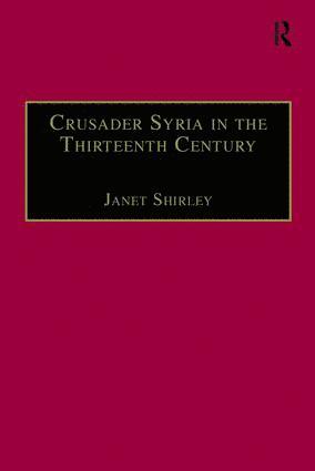 bokomslag Crusader Syria in the Thirteenth Century