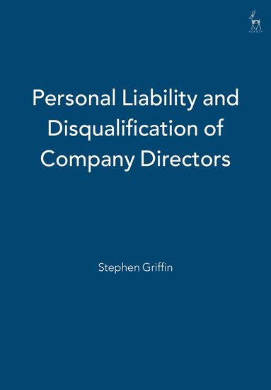 bokomslag Personal Liability and Disqualification of Company Directors