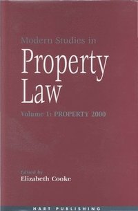 bokomslag Modern Studies in Property Law - Volume 1