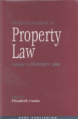 Modern Studies in Property Law - Volume 1 1