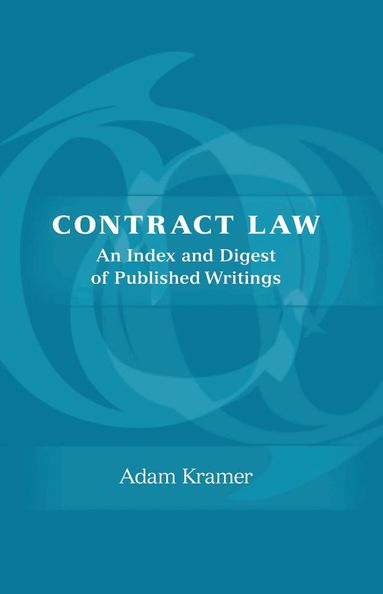 Adam Kramer KC - Contract Law, Häftad
