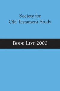 bokomslag Society for Old Testament Study Book List 2000
