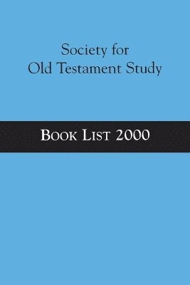 bokomslag Society for Old Testament Study Book List 2000