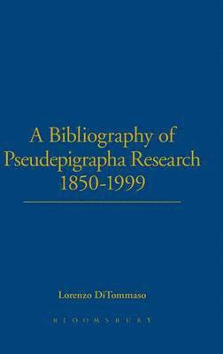 A Bibliography of Pseudepigrapha Research 1850-1999 1