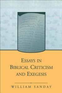 bokomslag Essays in Biblical Criticism and Exegesis