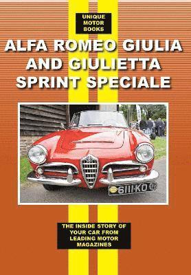 bokomslag Alfa Romeo Giulia & Giulia & Giulietta Sprint Speciale