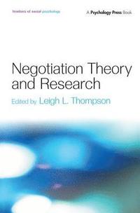 bokomslag Negotiation Theory and Research
