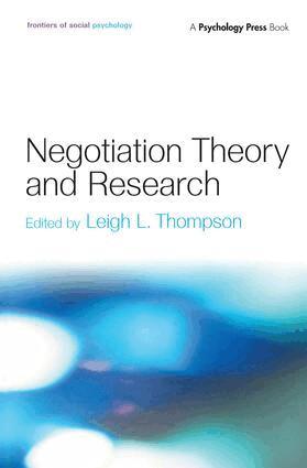 Leigh L. Thompson - Negotiation Theory and Research, Inbunden