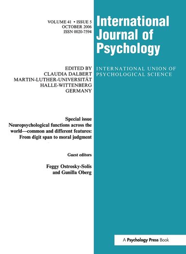 Feggy Ostrosky-Solis, Gunilla Oberg - Neuropsychological Functions Across the World, Häftad