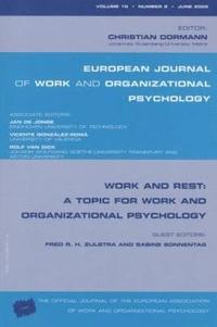 bokomslag Work and Rest: A Topic for Work and Organizational Psychology