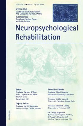 Cognitive Neuropsychology and Language Rehabilitation 1