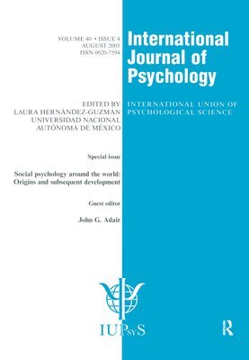 bokomslag Social Psychology Around the World: Origins and Subsequent Development