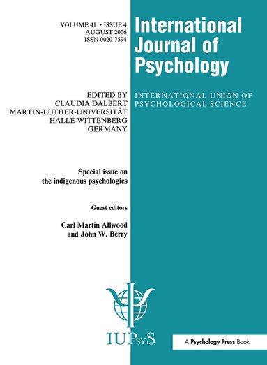 Carl Martin Allwood, John Berry - Indigenous Psychologies, Häftad