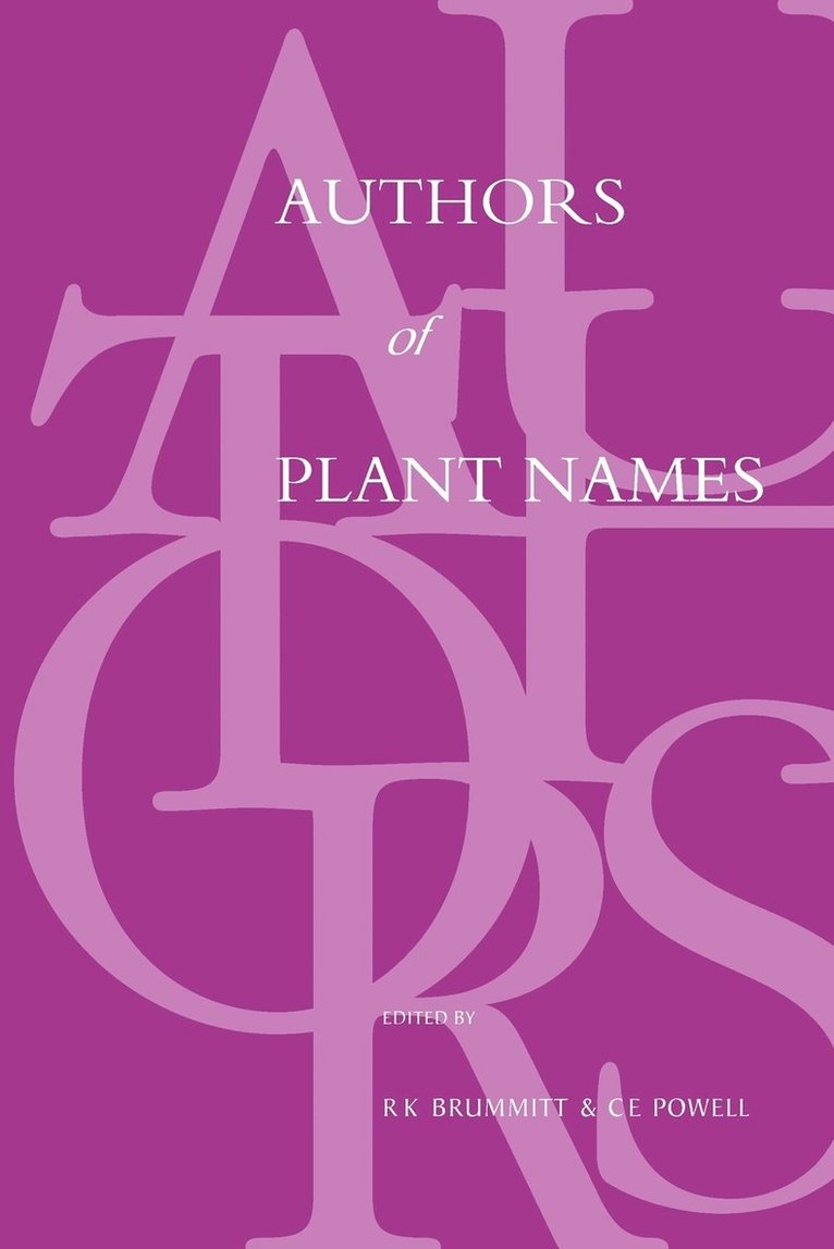 Authors of Plant Names 1