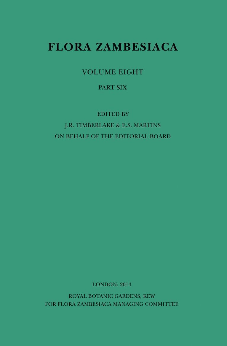 Jonathan Timberlake, Jonathan Timberlake - Flora Zambesiaca: Volume 8, Part 6 – Acanthaceae: Barleria to Hypoestes, Häftad