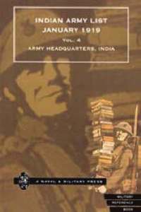 bokomslag Indian Army List January 1919