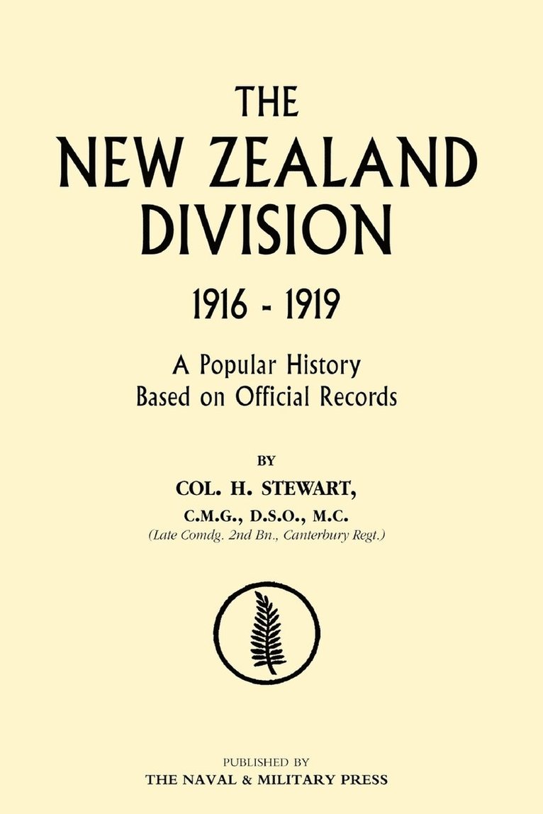 New Zealand Division 1916-1919 1