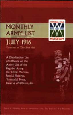 bokomslag Monthly Army List. July 1916