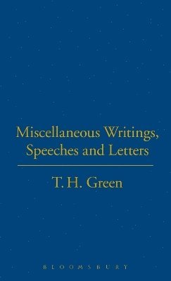 bokomslag T.H.Green. Miscellaneous Writings