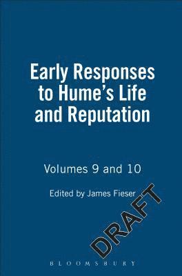 James Fieser - Early Responses to Hume's Life And Reputation, Häftad