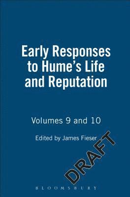 Early Responses to Hume's Life And Reputation 1