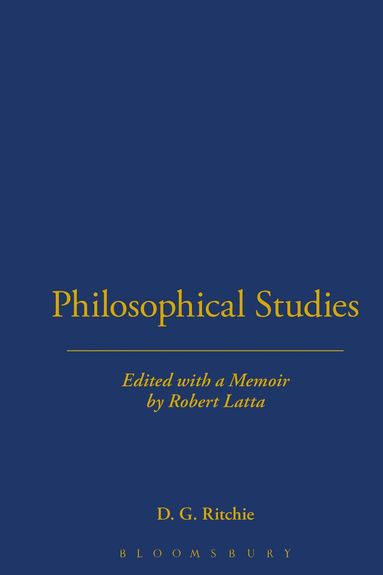 David George Ritchie - Philosophical Studies, Inbunden