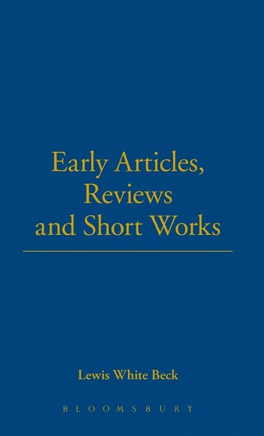 bokomslag Early Articles, Reviews And Short Works