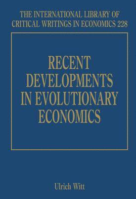 bokomslag Recent Developments in Evolutionary Economics
