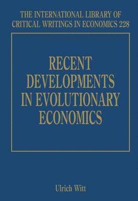 Recent Developments in Evolutionary Economics 1