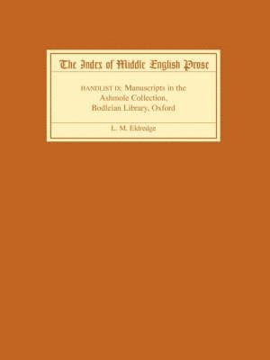 Index of Middle English Prose, Handlist IX 1